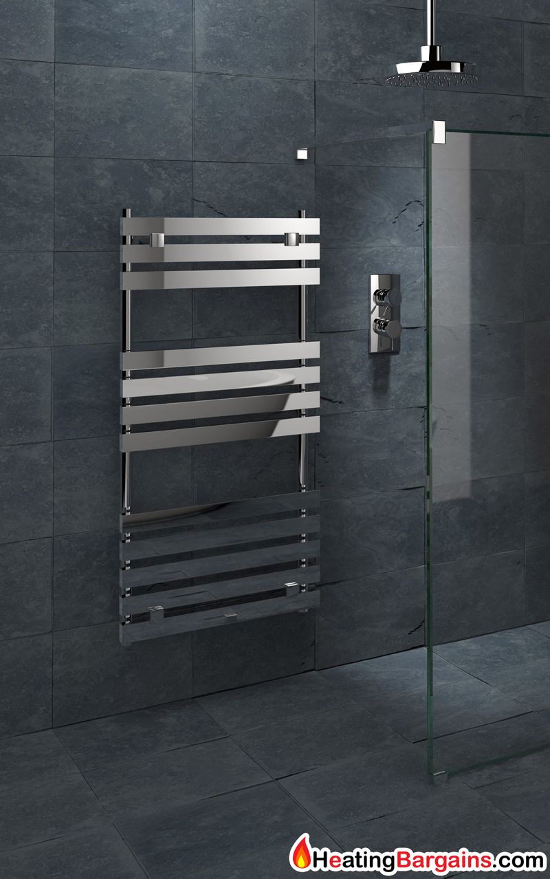 Kudox Malaga Designer Towel Rail 500mm x 974mm Chrome Heating Bargains Online Shop